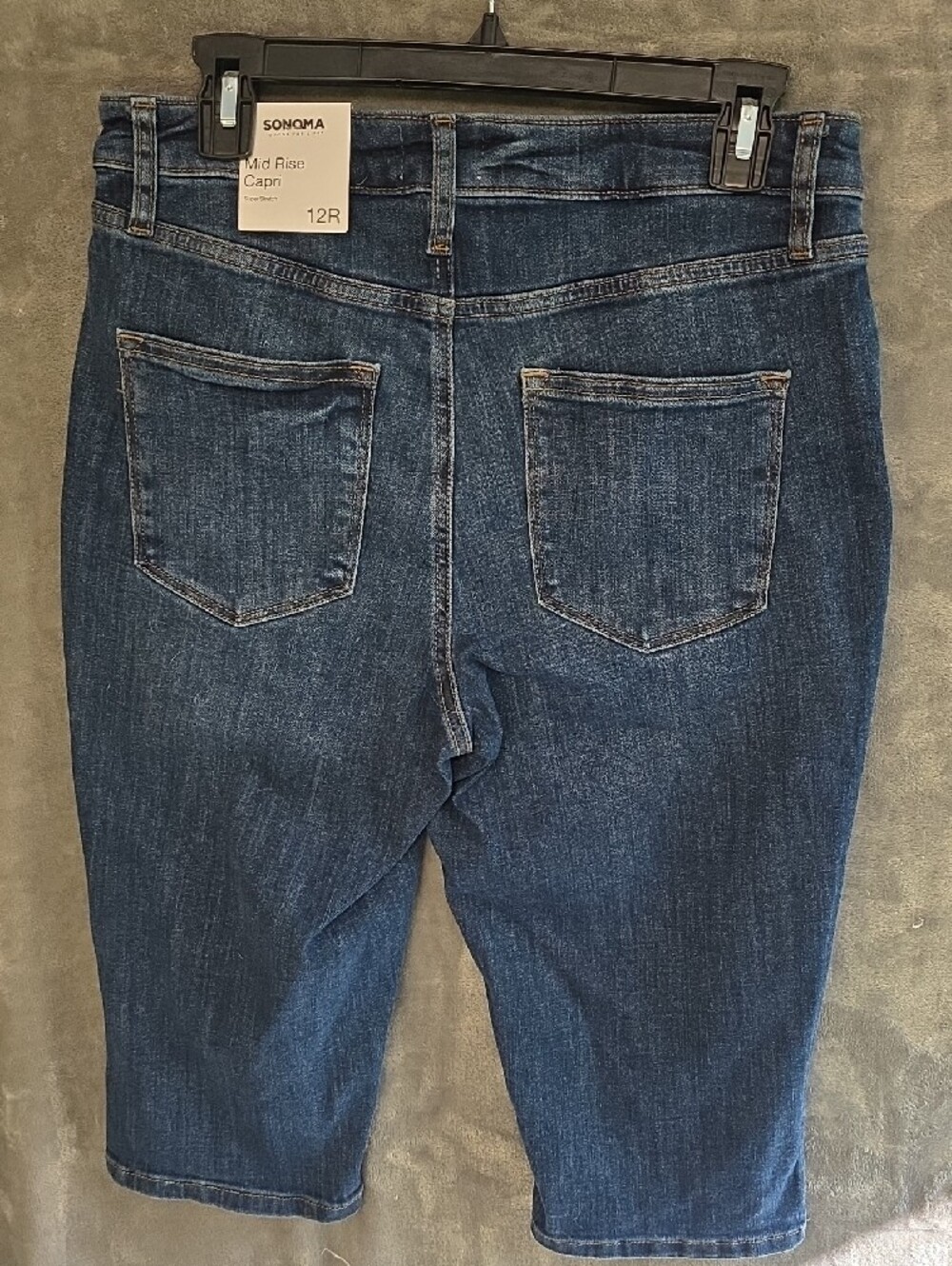 Sonoma Dark Blue Cropped Denim Capri Jeans - Picture 5 of 9